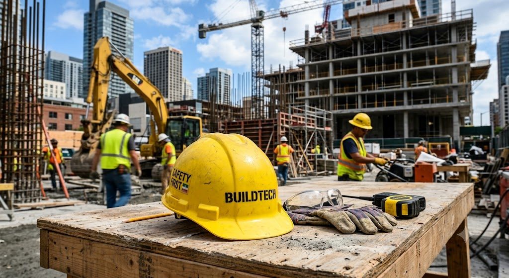 Home Construction site with hard hat — workers compensation claims in North Carolina